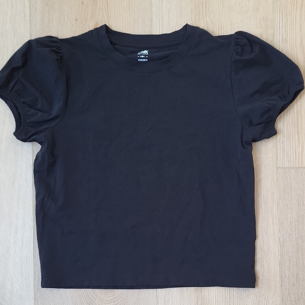 Black Puff Sleeve T-Shirt